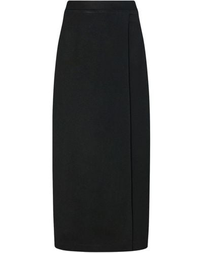 Rosetta Getty Jupe mi-longue à design drapé - Noir
