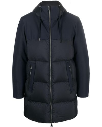Herno Hooded Goose-down Coat - Blue