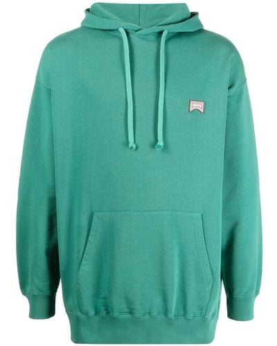 Camper 'out Of Office' Drawstring Hoodie - Green