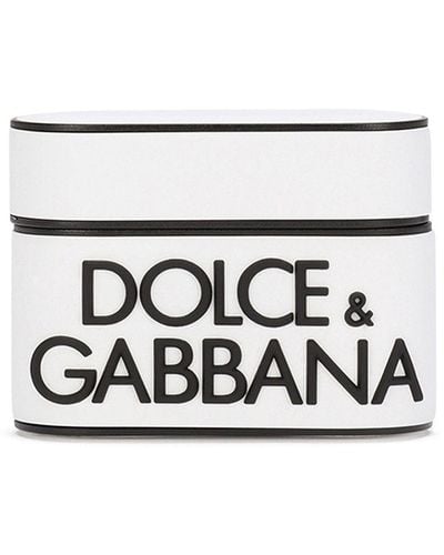 Dolce & Gabbana Airpods Hoesje Met Logoprint - Wit