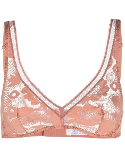 Eres Sieste Lace-embroidered Bra - Pink