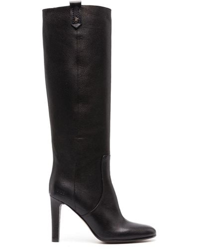 Golden Goose 100Mm Helen Leather Tall Boots - Black