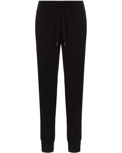 Dolce & Gabbana Drawstring Cotton Sweatpants - Black