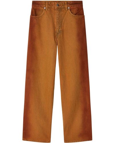 Eckhaus Latta Mid-rise Cotton Jeans - Brown