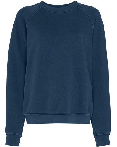 Les Tien Raglan-sleeve Cotton Sweatshirt - Blue