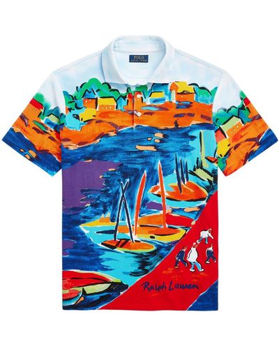 Polo Ralph Lauren Poloshirt mit Vista Sail-Print - Blau