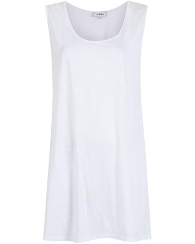 Amir Slama Vestido estilo camiseta sin mangas - Blanco