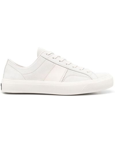Tom Ford White Leather Cambridge Sneakers - Natural