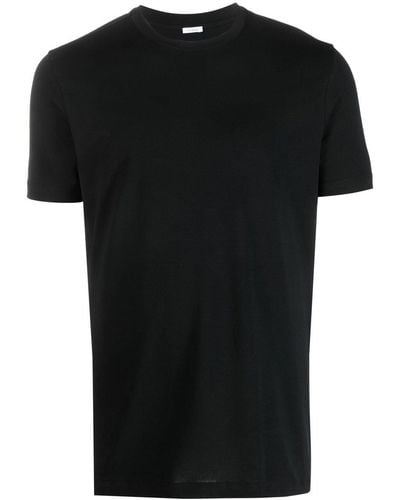 Malo Short-sleeved Stretch-cotton T-shirt - Black