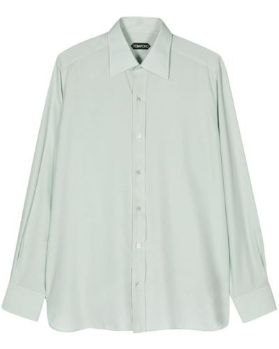 Tom Ford Long-sleeve Silk Shirt - Green