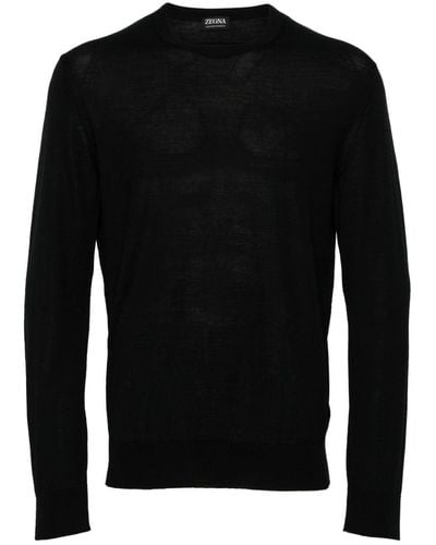 Zegna Pullover mit rundem Ausschnitt - Schwarz