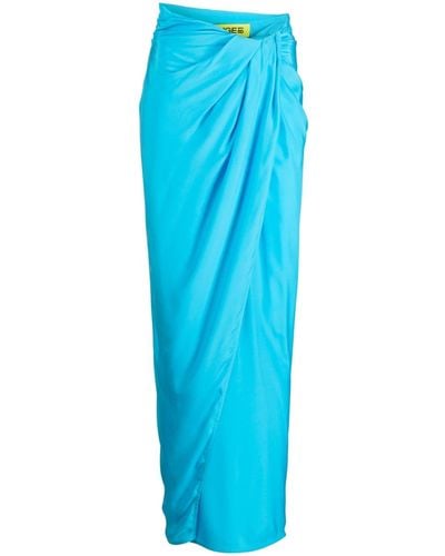 GAUGE81 Paita Draped Silk Maxi Skirt - Blue
