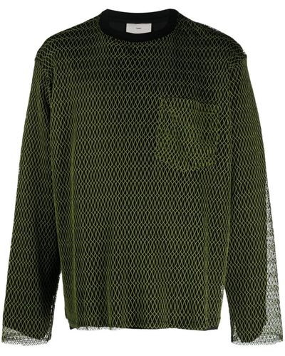 Song For The Mute Layered Knitted Sweater - Green