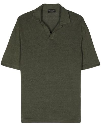 Dell'Oglio Short-sleeve Linen Polo Shirt - Green