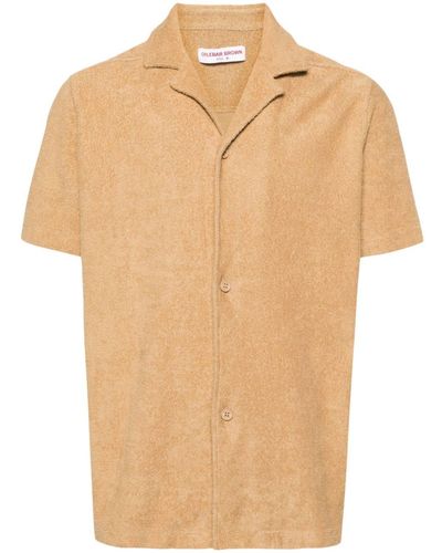 Orlebar Brown Overhemd Met Handdoek Afwerking - Naturel
