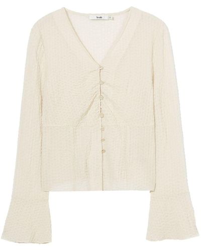 B+ AB Open-knit Top - Natural