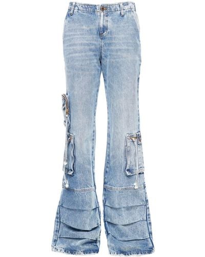 retroféte Callum Low-rise Cargo Jeans - Blue