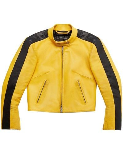 Balenciaga Shrunk Racer Jacket - Yellow