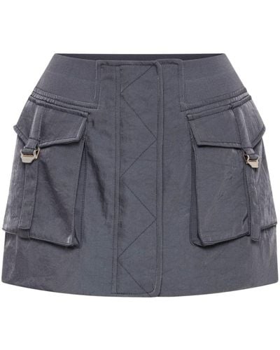 Dion Lee Aviator-pocket Miniskirt - Grey