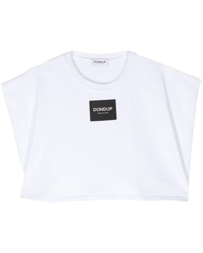 Dondup Logo-patch Cropped Top - White