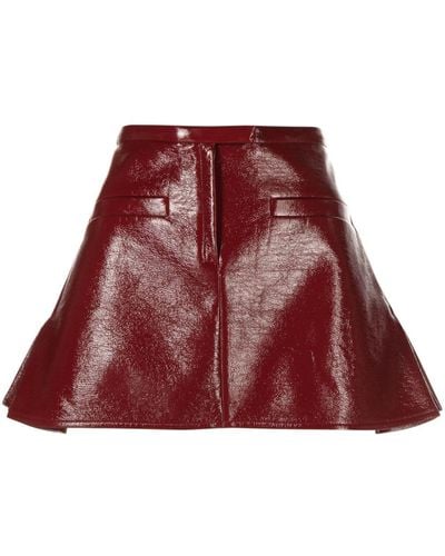 Courreges Trapeze-silhouette Mini Skirt - Red