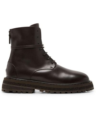 Marsèll Carro Leather Combat Boots - Black