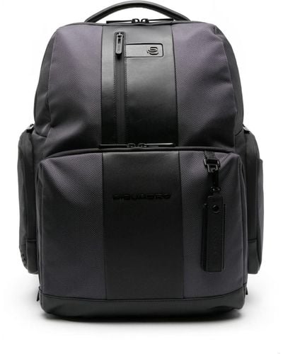 Piquadro Colour-block Backpack - Black