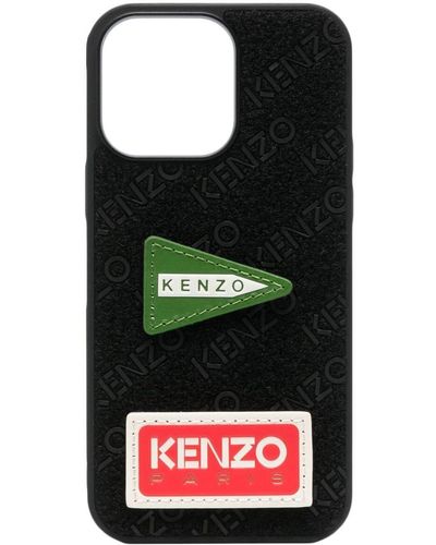 KENZO Logo-patch Iphone 14 Pro Max Case - Black