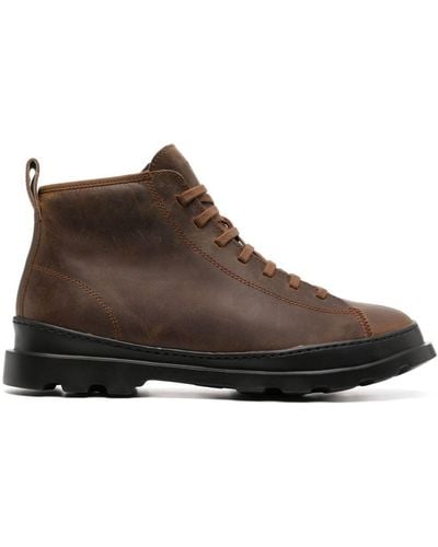 Camper Brutus Leather Ankle Boots - Brown