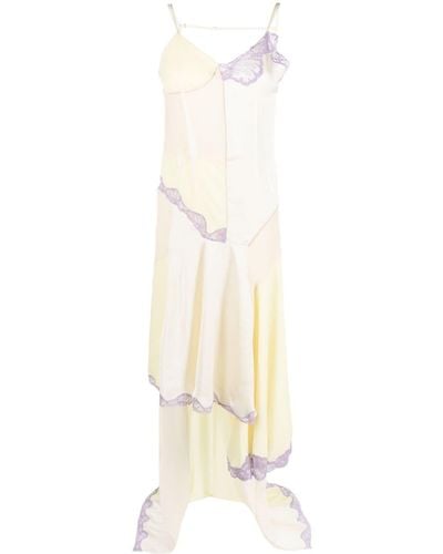 Sportmax Lace-detail Draped Dress - White