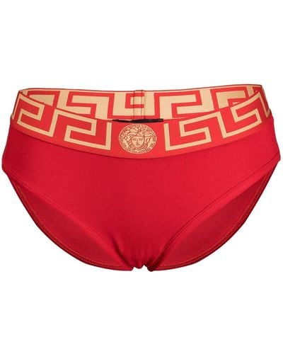 Versace Greca Key-waistband Briefs - Red