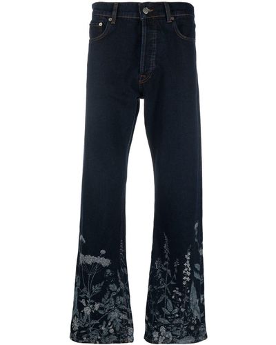 Cmmn Swdn Jonah Bootcut Floral Jeans - Blue