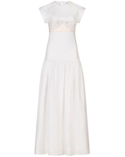 Silvia Tcherassi Hanane Linen Maxi Dress - White