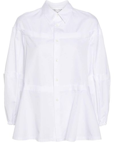 Comme des Garçons Raw Cut-edge Cotton Shirt - White