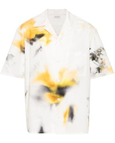Alexander McQueen Obscured Flower Shirt - White