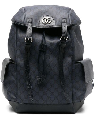 Gucci Medium Ophidia Canvas Backpack - Blue