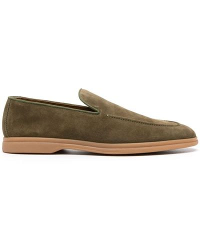 Doucal's Almond-toe Suede Loafers - Green