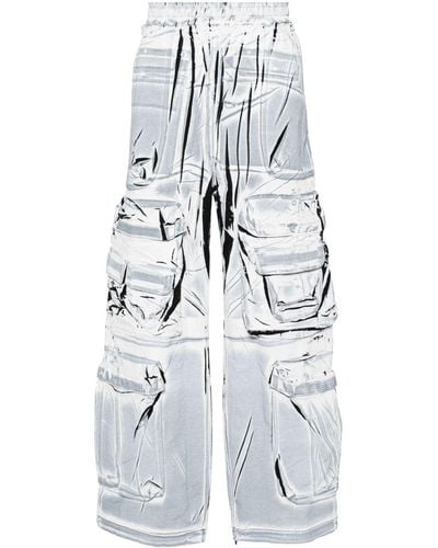 DIESEL P-garcia Painterly Effect Trousers - White
