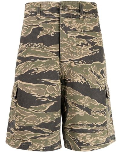 Maharishi Shorts Met Camouflageprint - Groen
