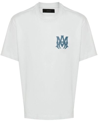 Amiri T-shirt en coton à logo appliqué - Blanc