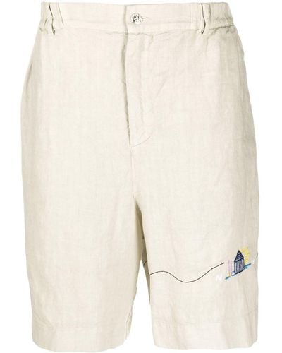 Nick Fouquet Motif-embroidered Bermuda Shorts - Natural