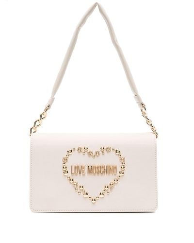 Love Moschino Logo-lettering Tote Bag - White