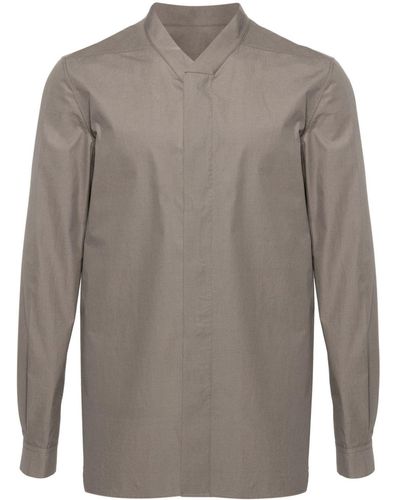 Rick Owens Faun Snap-up Shirt - Gray