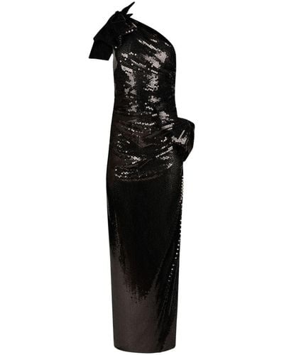 Nina Ricci Sequin-embellished One-shoulder Dress - Black