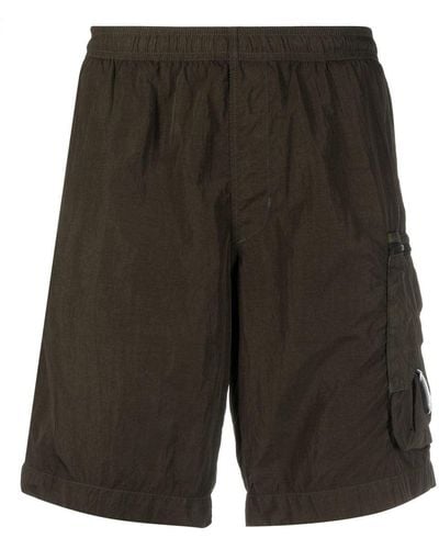 C.P. Company Pantalones cortos de chándal con parche del logo - Gris