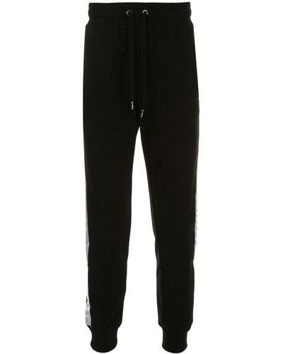 Dolce & Gabbana Pantalon de jogging à bandes contrastantes - Noir