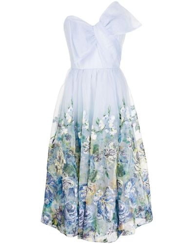 Marchesa Klassisches Kleid - Blau