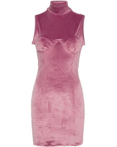 Gcds Mini-jurk Met Geborduurd Logo - Roze