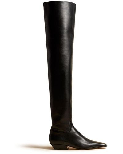 Khaite The Marfa Over-the-knee Leather Boots - Black