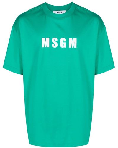 MSGM ロゴ Tシャツ - グリーン